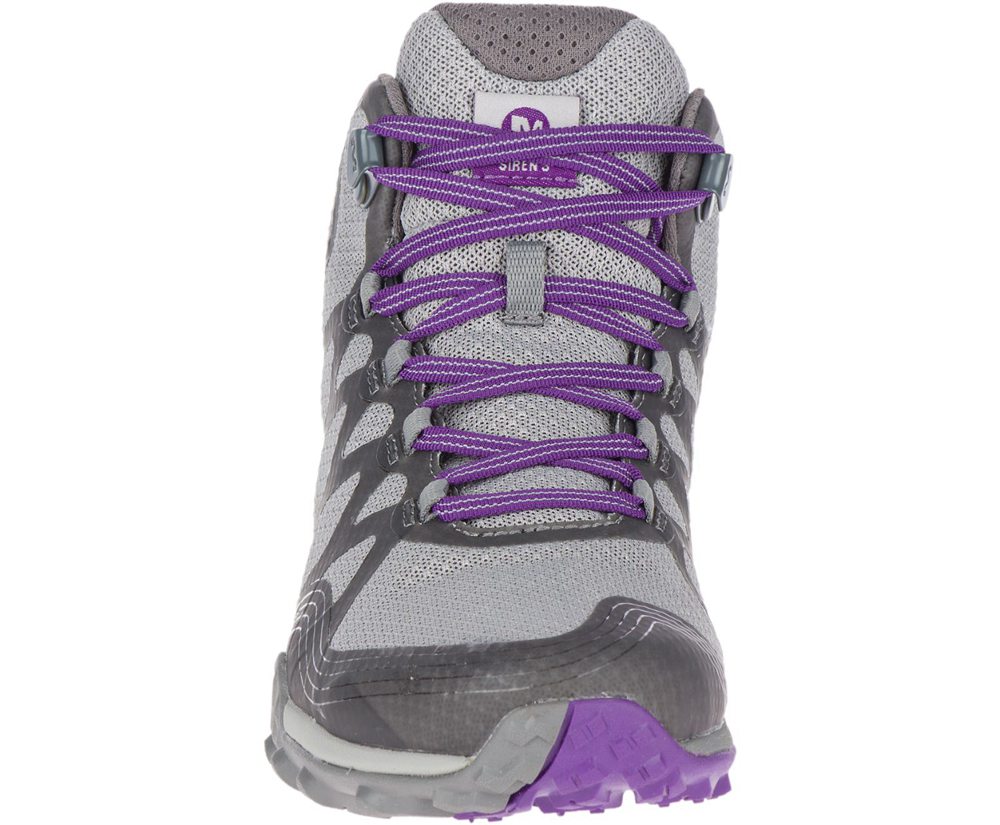 Merrell Støvler Dame - Siren 3 Mid Waterproof - Grå/Lilla - TCW427613